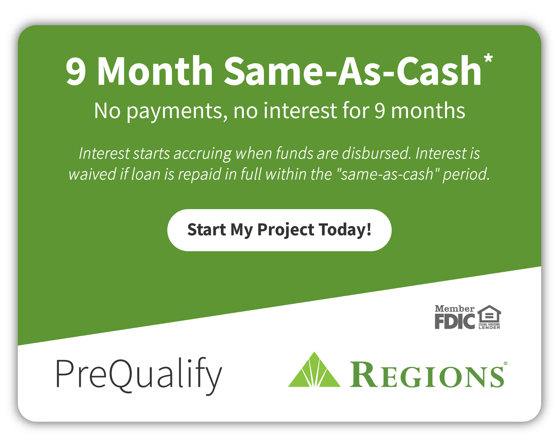 Prequalify for 9-Month Same-As-Cash Loan