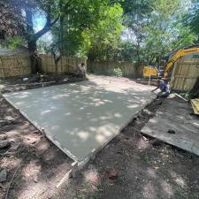 Concrete pad installation